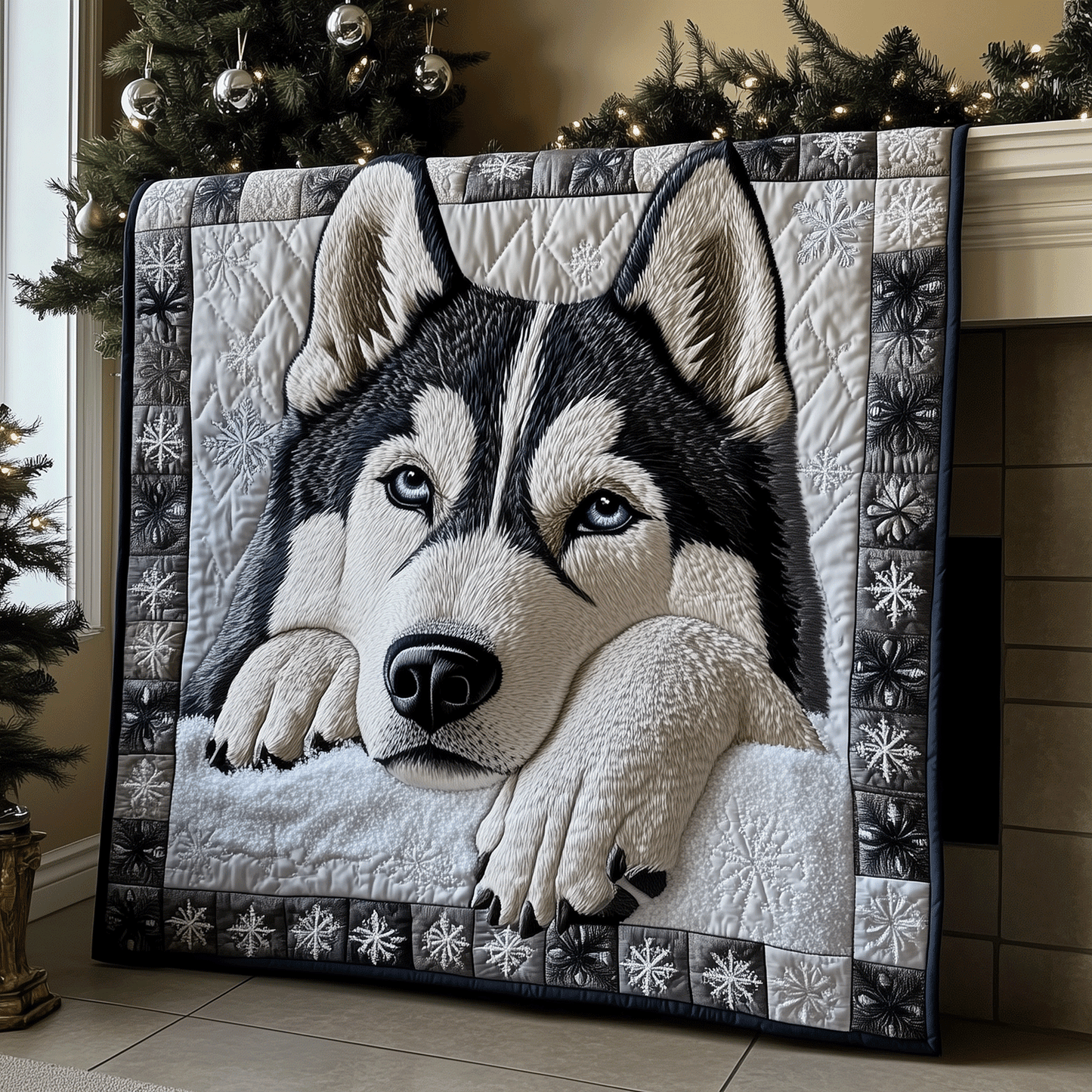 Husky Dream Quilted Blanket – NCU0TH2344