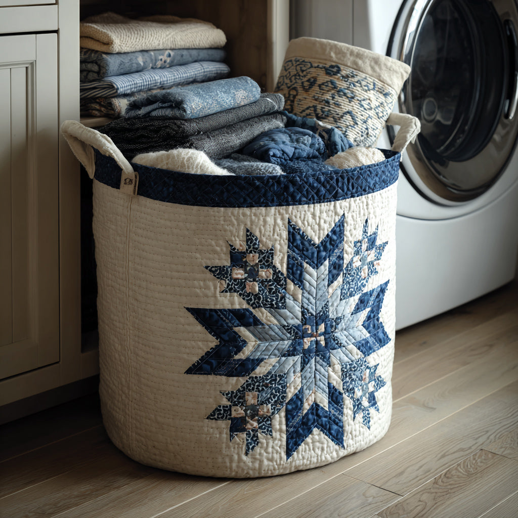 Gesteppter Wäschekorb – mit Wintermotiv NCU0HNH199