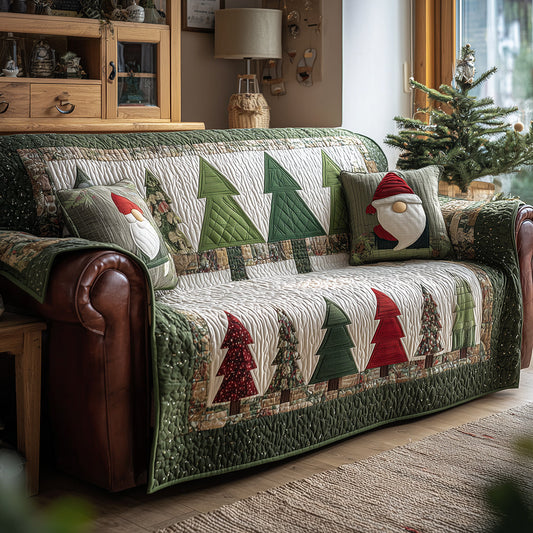 Quilted Sofa Cover – Winter Pine NCU0TH3797