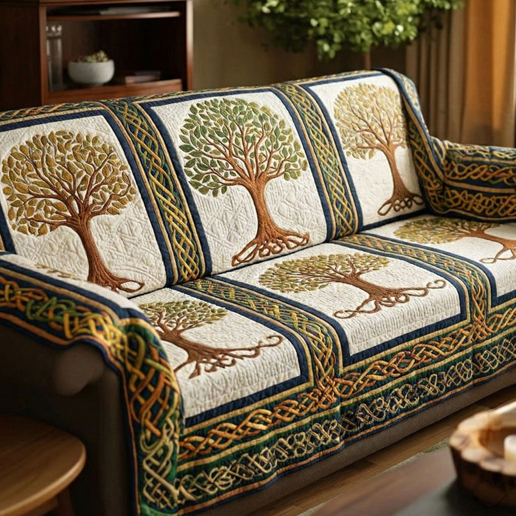 Quilted Sofa Cover – Tree of Life Design NCU0VT368