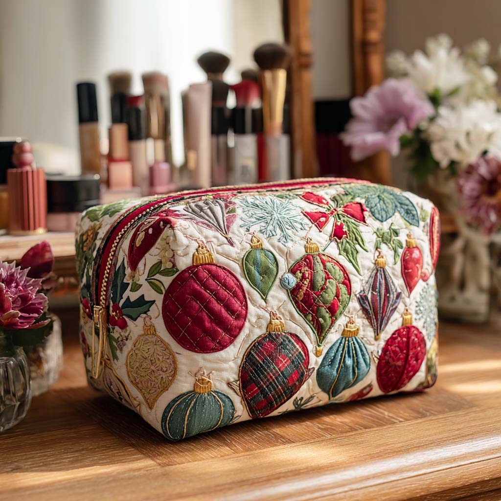 Quilted Cosmetic Bag with Cheerful Accents NCU0PT9504