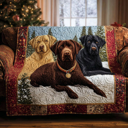 Quilted Sofa Cover – Featuring Labrador Retriever Design NCU0VT339