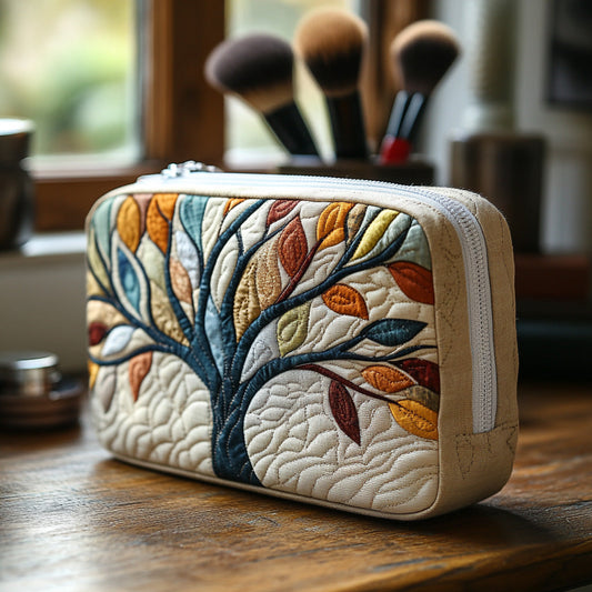 Quilted Cosmetic Bag with Tree of Life Design NCU0DV7894