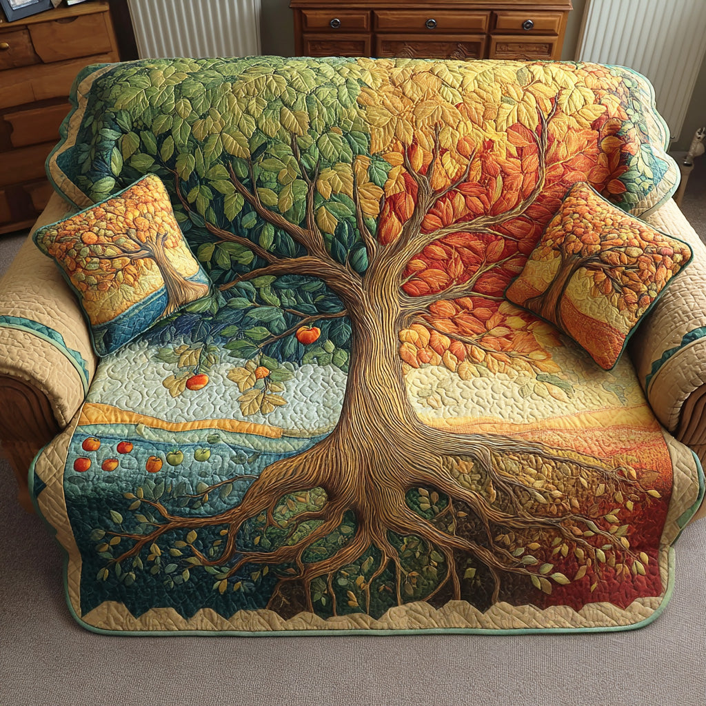 Quilted Sofa Cover – Tree of Life Design NCU0VT370