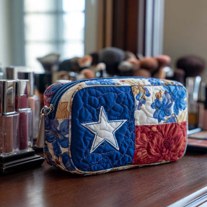 Quilted Cosmetic Bag with Lone Star NCU0NT10304