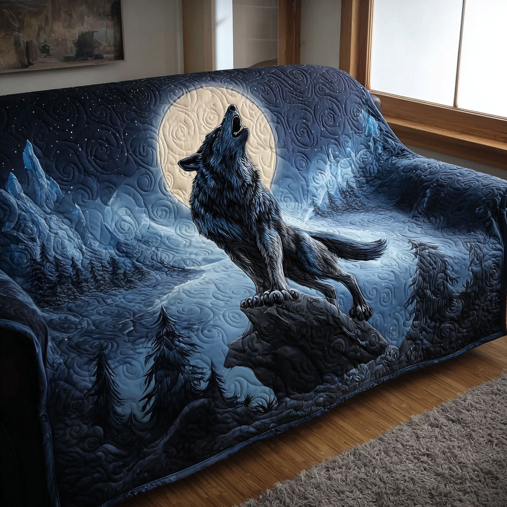Quilted Sofa Cover – Featuring Wolf Design NCU0VT328