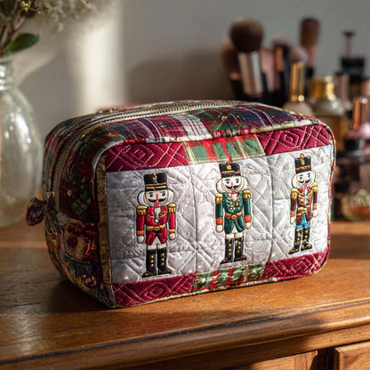 Quilted Cosmetic Bag with Cheerful Nutcracker NCU0PT9505