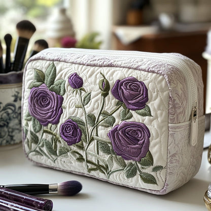 Quilted Cosmetic Bag with Moonlight Flower NCU0DV7743