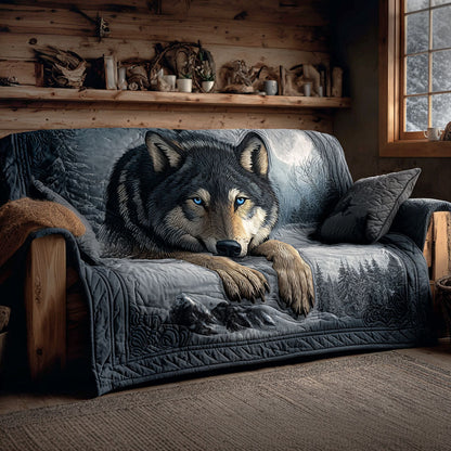 Quilted Sofa Cover – Featuring Wolf Design NCU0VT328
