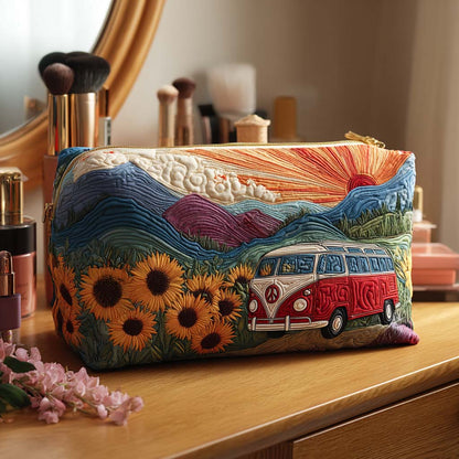 Quilted Cosmetic Bag with Nature Design NCU0PT9474