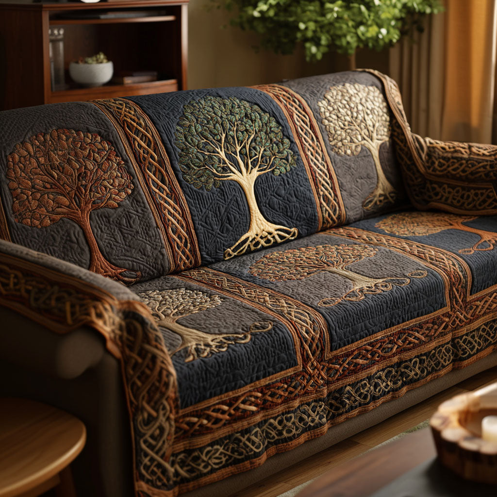 Quilted Sofa Cover – Tree of Life Design NCU0VT368