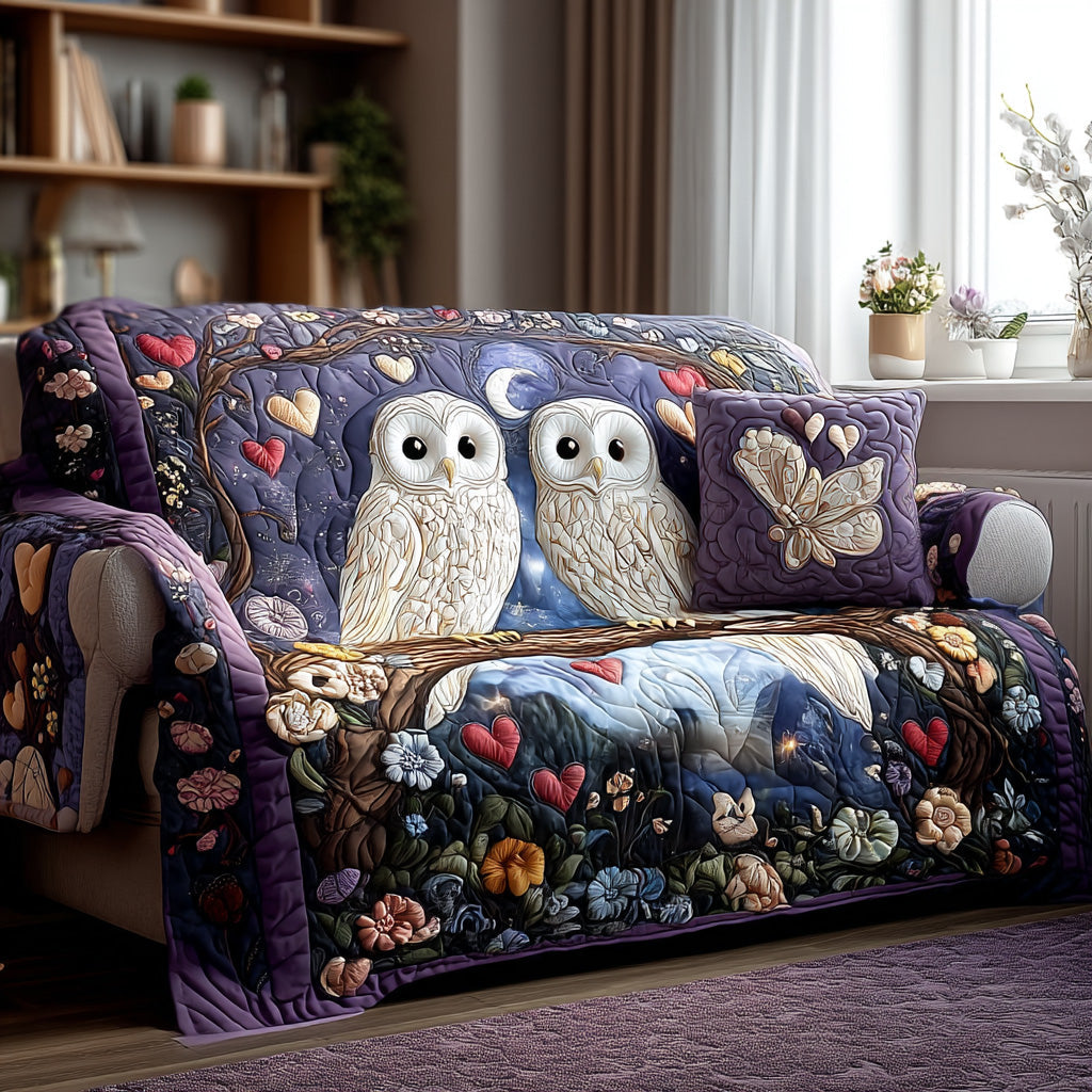 Quilted Sofa Cover – Night Owl Design NCU0PT10943