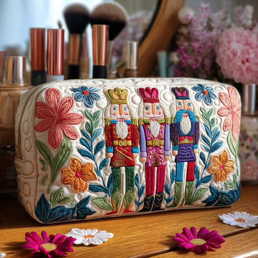 Quilted Cosmetic Bag with Nutcracker NCU0PT9506