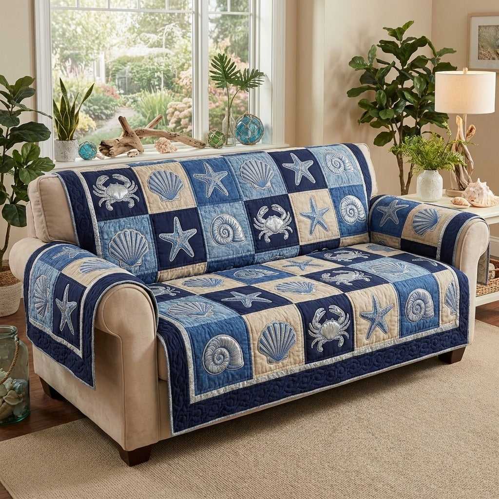 Quilted Sofa Cover – Embrace the Magic of the Sea NCU0DV9509