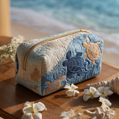 Quilted Cosmetic Bag with Sea Turtle Design NCU0PT9267