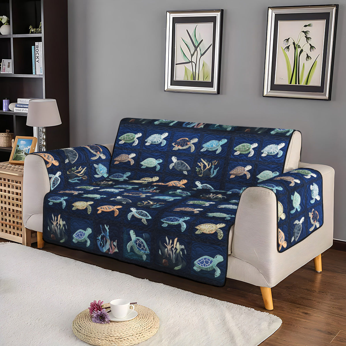 Maritimt Sofföverdrag – Steppad Design NCU0PT1076