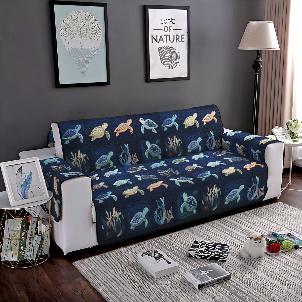 Maritimt Sofföverdrag – Steppad Design NCU0PT1076