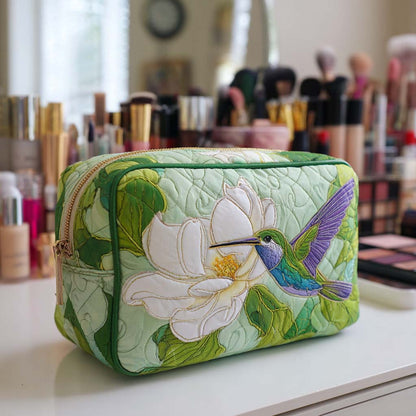 Quilted Cosmetic Bag with Delicate Floral Petals NCU0NT10163