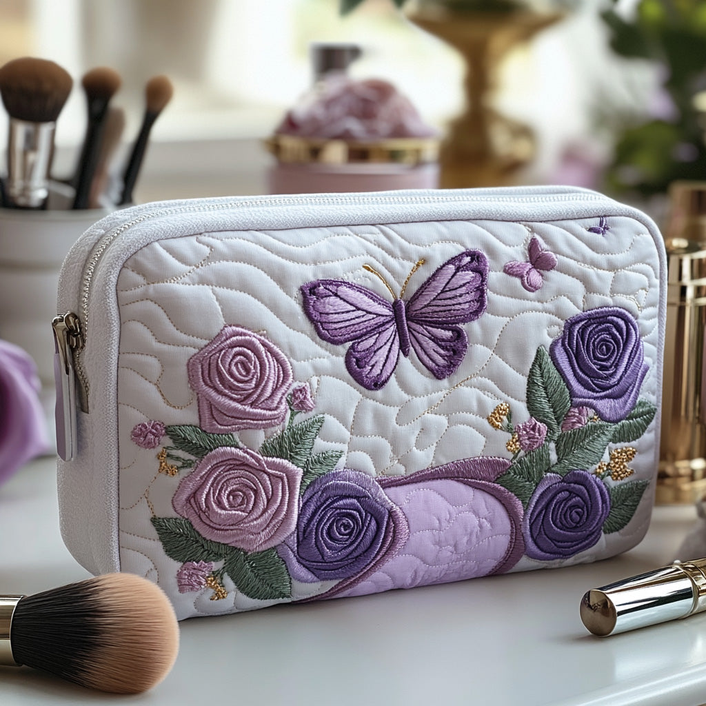 Elegant lila quiltad kosmetikväska NCU0DV7740