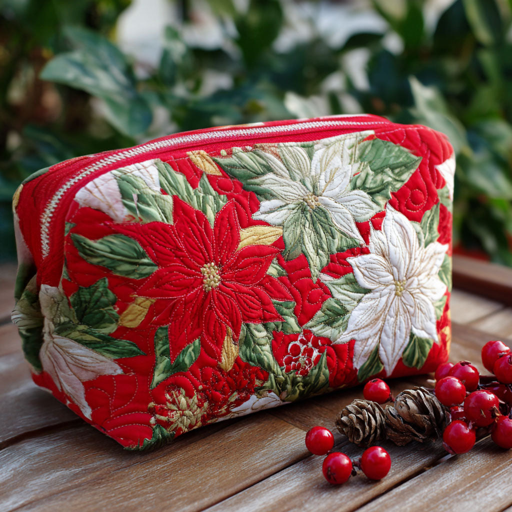 Quilted Cosmetic Bag with Radiant Petals NCU0PT9273