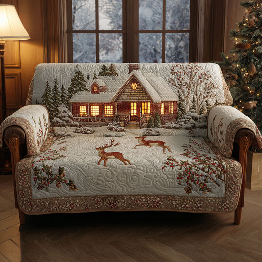 Quilted Sofa Cover – Featuring Christmas Cows NCU0TV878
