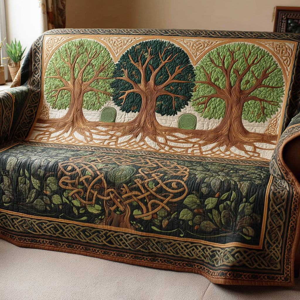 Quilted Sofa Cover – Tree of Life Design NCU0VT370