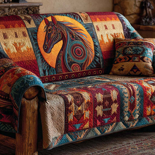 Quilted Sofa Cover – Featuring Canyon Horse Design NCU0XD1826