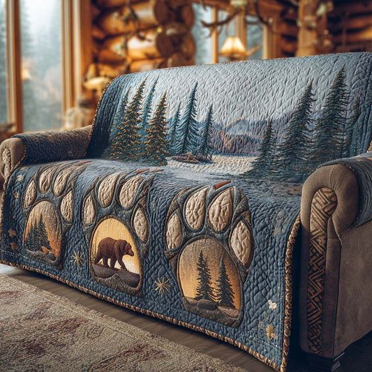 Quiltat sofföverdrag – Rustikt design NCU0XD1733