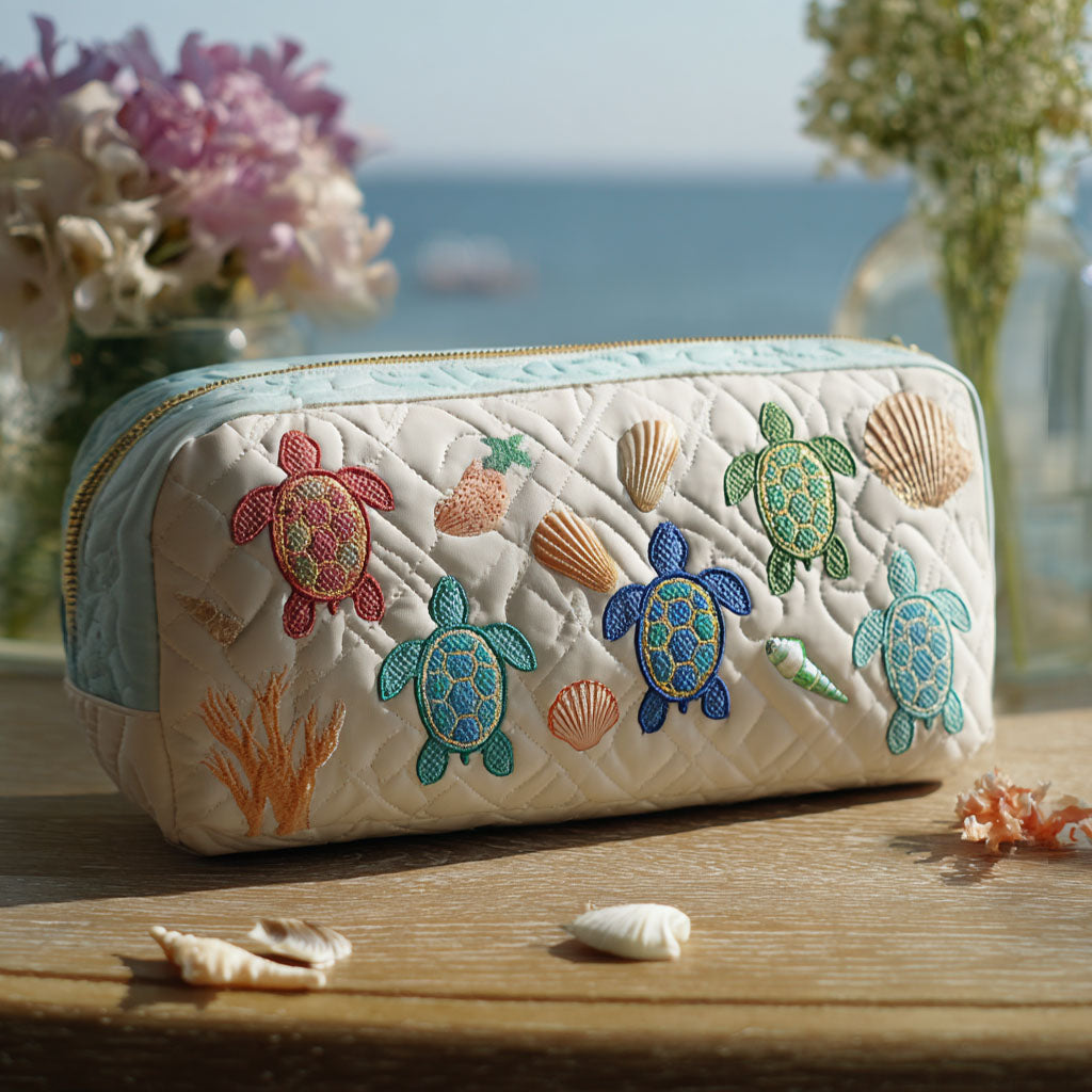 Quilted Cosmetic Bag with Ocean Inspiration NCU0PT9269