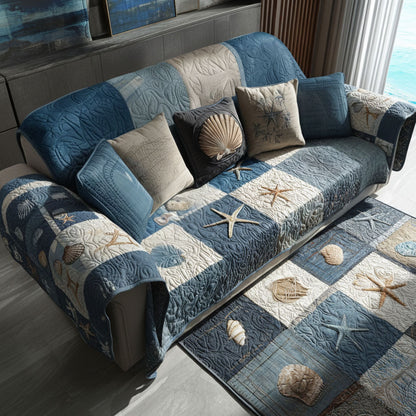 Quilted Sofa Cover – Serene Ocean Design NCU0PT10926