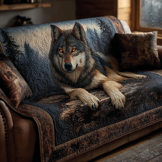 Quilted Sofa Cover – Featuring Howling Wolf Design NCU0PT10192