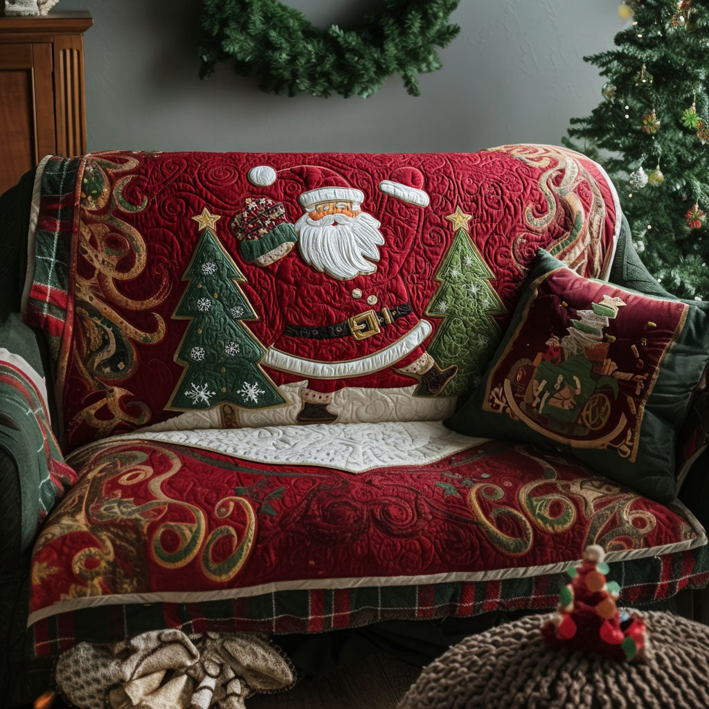 Quilted Sofa Cover – Padded Sofa Slipcover with Tranquil Night Design NCU0PT9805