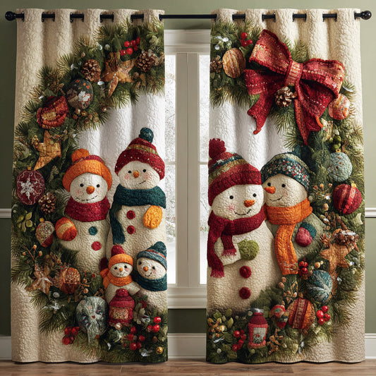 Quiltade Gardiner – Vinterveckade Gardiner med Snögubbe NCU0TD1482" can be rewritten as:

"Quilted Winter Drapes – Snowman Patterned Curtains NCU0TD1482