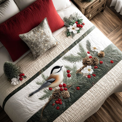 Quilted Bedspread – Snowy Pine Perch NCU0PT9098