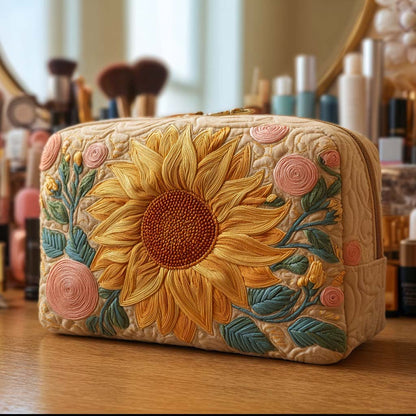 Quilted Cosmetic Bag with Delicate Sun Design NCU0NT10238