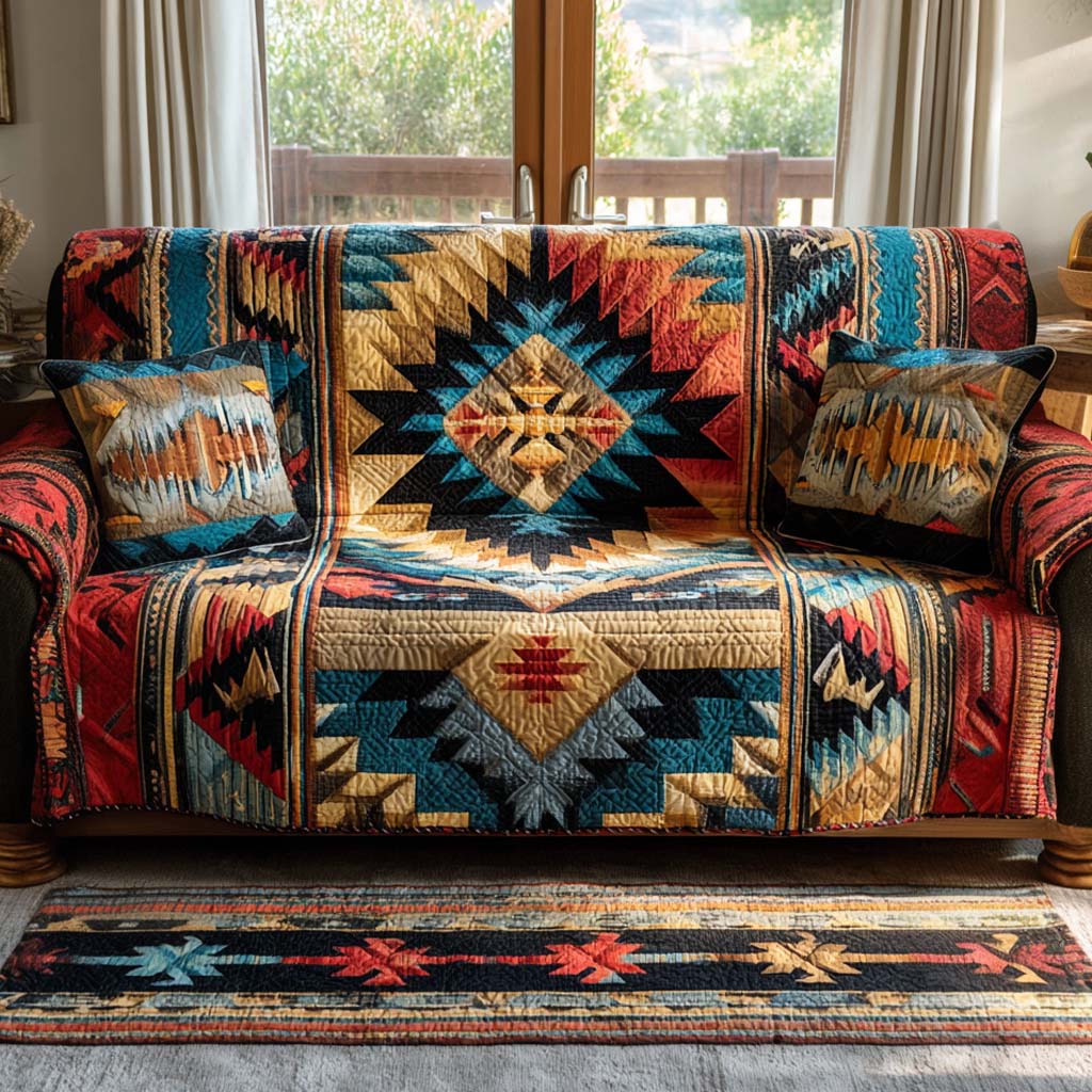 Quilted Sofa Cover – Southwest Design NCU0XD1830