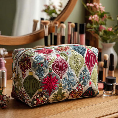 Quilted Cosmetic Bag with Radiant Ornaments NCU0PT9509