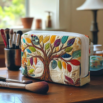 Quilted Cosmetic Bag with Tree of Life Design NCU0DV7891