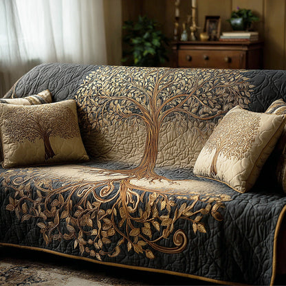 Quilted Sofa Cover – Tree of Life Design NCU0VT370