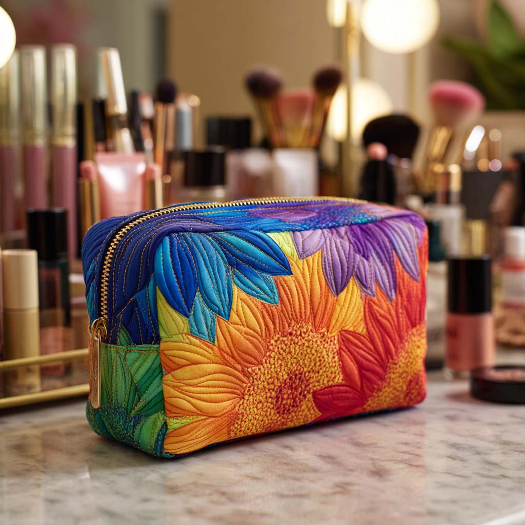 Quilted Cosmetic Bag with Summer Pattern NCU0NT10239