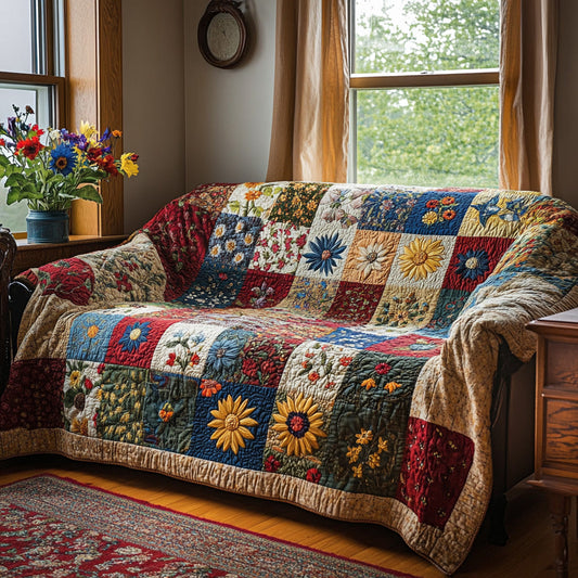 Quilted Sofa Cover – Sunlit Garden Design NCU0VL2993