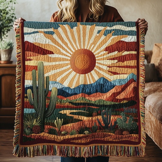 Woven Throw Blanket – Sunset Trails NCU0VH3427