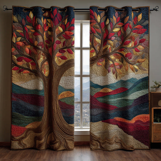 Quilted Curtains – Tree of Life at Sunset NCU0HH1065