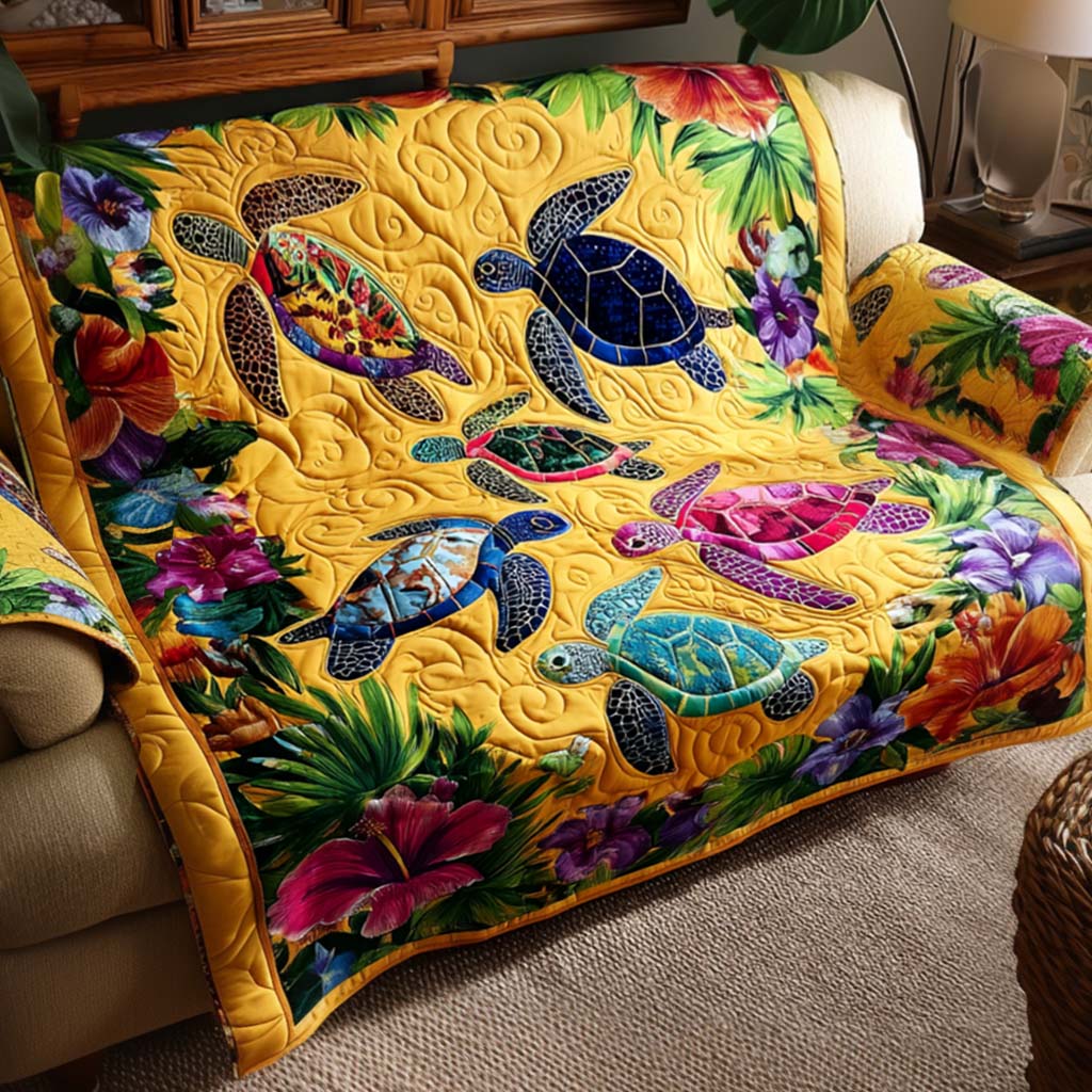 Quilted Sofa Cover – Featuring Turtle Design NCU0VT361