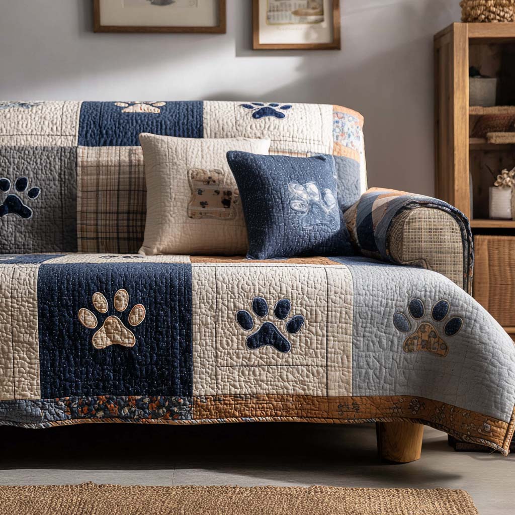 Quilted Sofa Cover – Featuring Velvet Soft Feet NCU0NT11201