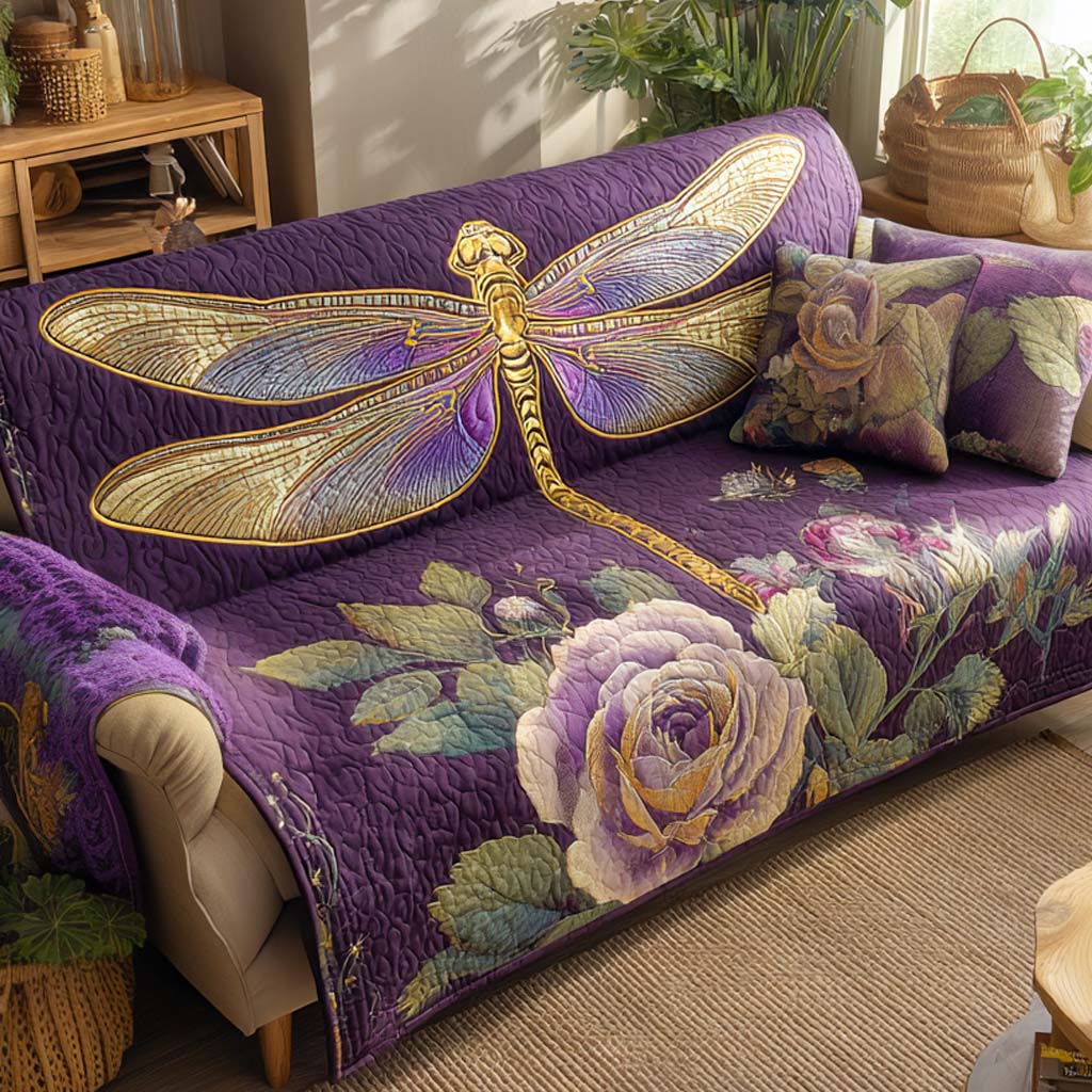 Quilted Sofa Cover – Dragonfly Design NCU0VT326