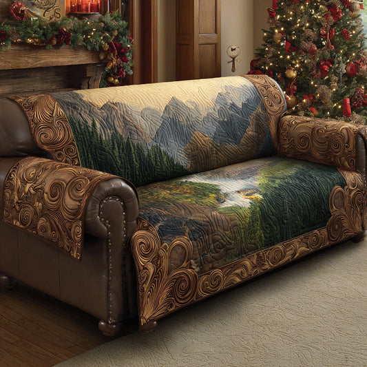 Quilted Sofa Cover – Tranquil Forest Design NCU0DV8618