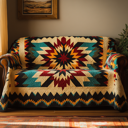 Quilted Sofa Cover – Sunset Colors NCU0DK10833
