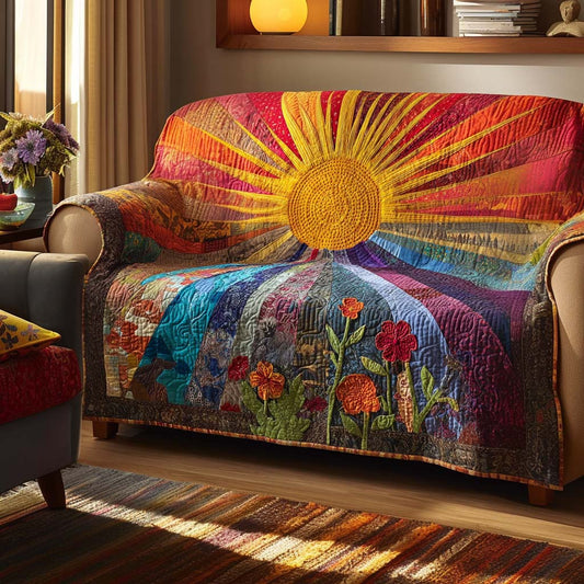 Quilted Sofa Cover – Wild Meadows Design NCU0NT10899