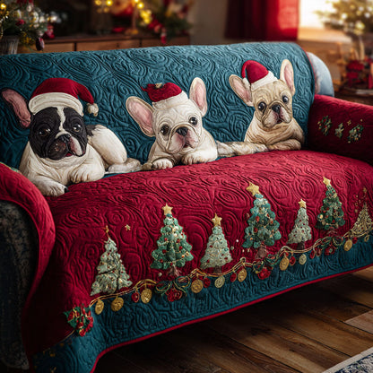 Quilted Sofa Cover – Featuring French Bulldogs NCU0TV852